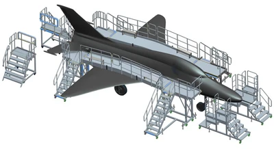 Flugzeugwartungsdock